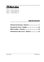 Preview for 3 page of Metrohm Spectrosense Manual