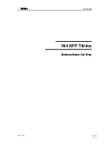 Preview for 4 page of Metrohm Titrino 784 KFP Instructions For Use Manual