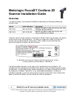 Предварительный просмотр 4 страницы Metrologic MS1633 FocusBT Installation Manual