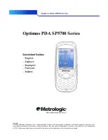 Metrologic SP5700 Series Quick Start Manuals preview