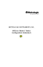 Предварительный просмотр 1 страницы Metrologic Stratos MS2 Series Configuration Addendum