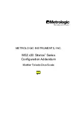 Предварительный просмотр 1 страницы Metrologic Stratos MS2x20 Series Configuration Addendum