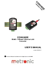 Metronic CONV485E User Manual preview