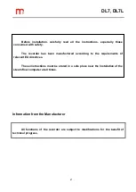 Preview for 2 page of Metronic DL7 Series User Manual