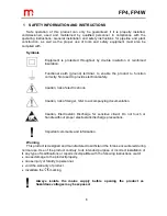 Предварительный просмотр 6 страницы Metronic FP4 Operating Manual