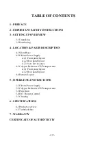 Preview for 4 page of Metronome Calypso Operating Instructions Manual