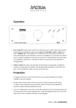 Preview for 6 page of Metrum Acoustics Aurix User Manual