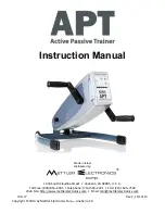 Preview for 1 page of Mettler Electronics APT Instruction Manual