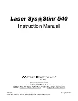 Mettler Electronics Laser Sys Stim 540 Instruction Manual preview