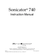 Preview for 1 page of Mettler Electronics Sonicator 740 Instruction Manual