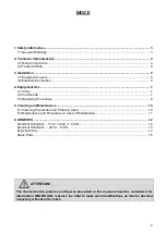 Preview for 2 page of METVISA BIMG FP 12 Series Instruction Manual