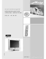 Metz LCD-TV 20 TM 52 Operating Instructions Manual preview