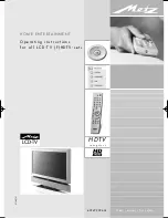 Metz LCD-TV (F)HDTV-set Operating Instructions Manual предпросмотр