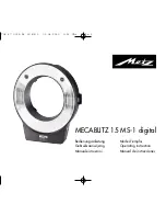 Metz MECABLITZ 15 MS-1 digital Operating Instruction предпросмотр