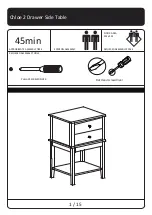 Предварительный просмотр 1 страницы Meubilair Chloe 2 Drawer Side Table Manual