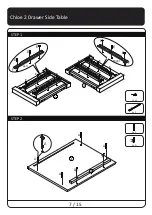 Предварительный просмотр 7 страницы Meubilair Chloe 2 Drawer Side Table Manual