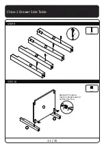 Предварительный просмотр 11 страницы Meubilair Chloe 2 Drawer Side Table Manual