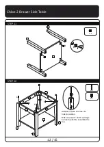 Предварительный просмотр 12 страницы Meubilair Chloe 2 Drawer Side Table Manual