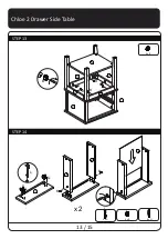 Предварительный просмотр 13 страницы Meubilair Chloe 2 Drawer Side Table Manual