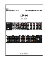 Предварительный просмотр 1 страницы Meyer Sound LD-1A Operating Instructions Manual