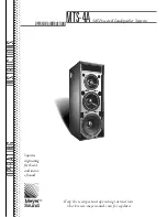 Meyer Sound MTS-4A Operating Instructions Manual предпросмотр