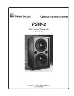 Preview for 1 page of Meyer Sound PSW-2 Operating Instructions Manual