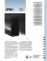 Meyer Sound UltraSeries UPM-1 Specification Sheet предпросмотр