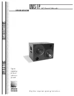 Preview for 1 page of Meyer Sound UMS-1P Operating Instructions Manual