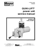 Meyer E-60 QUIK-LIFT Service Manual preview