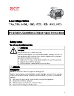 MEZ 14BG Installation, Operation & Maintenance Instructions Manual preview