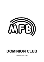 MFB DOMINION CLUB Operating Manual preview