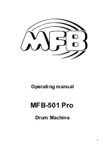 Preview for 1 page of MFB MFB-501 Pro Operating Manual