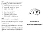 Preview for 2 page of MFB MFB-URZWERG PRO Owner'S Manual