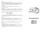 Предварительный просмотр 2 страницы MFB SEQ-02 Operating Manual