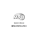 MFB SYNTH LITE II Operator'S Manual preview