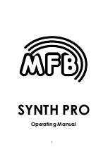 Preview for 1 page of MFB SYNTH Pro Operating Manual