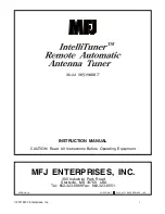 MFJ -994BRT IntelliTuner Instruction Manual preview