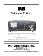 MFJ Differential-T Tuner -986 Instruction Manual preview