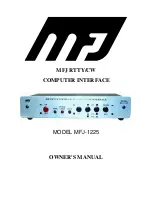 MFJ MFJ-1225 Owner'S Manual предпросмотр