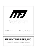 MFJ MFJ-1278 Fast Start Manual preview