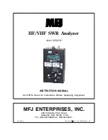 MFJ MFJ-259C Instruction Manual предпросмотр