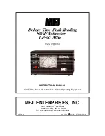 MFJ MFJ-815D Instruction Manual preview