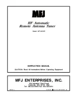 MFJ MFJ-926B Instruction Manual preview