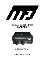 MFJ SlimLine MFJ-441 Owner'S Manual preview