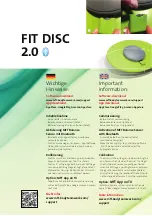 Preview for 2 page of mft FIT DISC 2.0 Instruction Manual