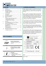 Preview for 2 page of MFZ Ovitor TVR(FC) 5 Operating And Maintenance Instructions Manual