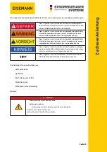 Предварительный просмотр 15 страницы MG EISEMANN BSKA 14 EV RSS cube Operating Manual