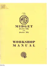 Предварительный просмотр 1 страницы MG TD Series Workshop Manual