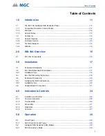 Предварительный просмотр 3 страницы MGC INX-10A Series Installation And Operation Manual