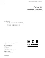 Preview for 3 page of MGE UPS Systems 5000 RT Installation And User Manual